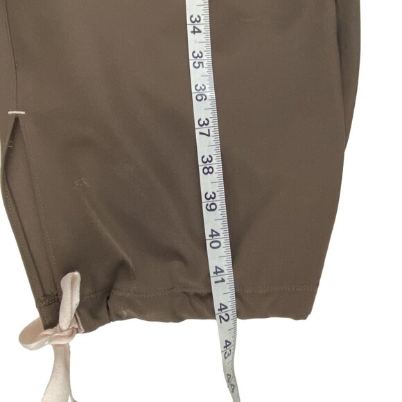 Y2K Nike Lightweight Dri-Fit Brown Pink Cargo Trousers Adjustable Waist Pants L - Picture 9 of 9